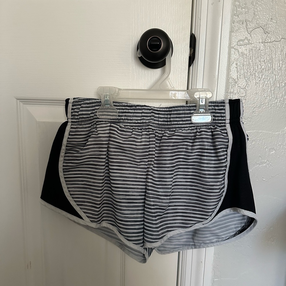 XS black and white striped athletic shorts from Kohl’s